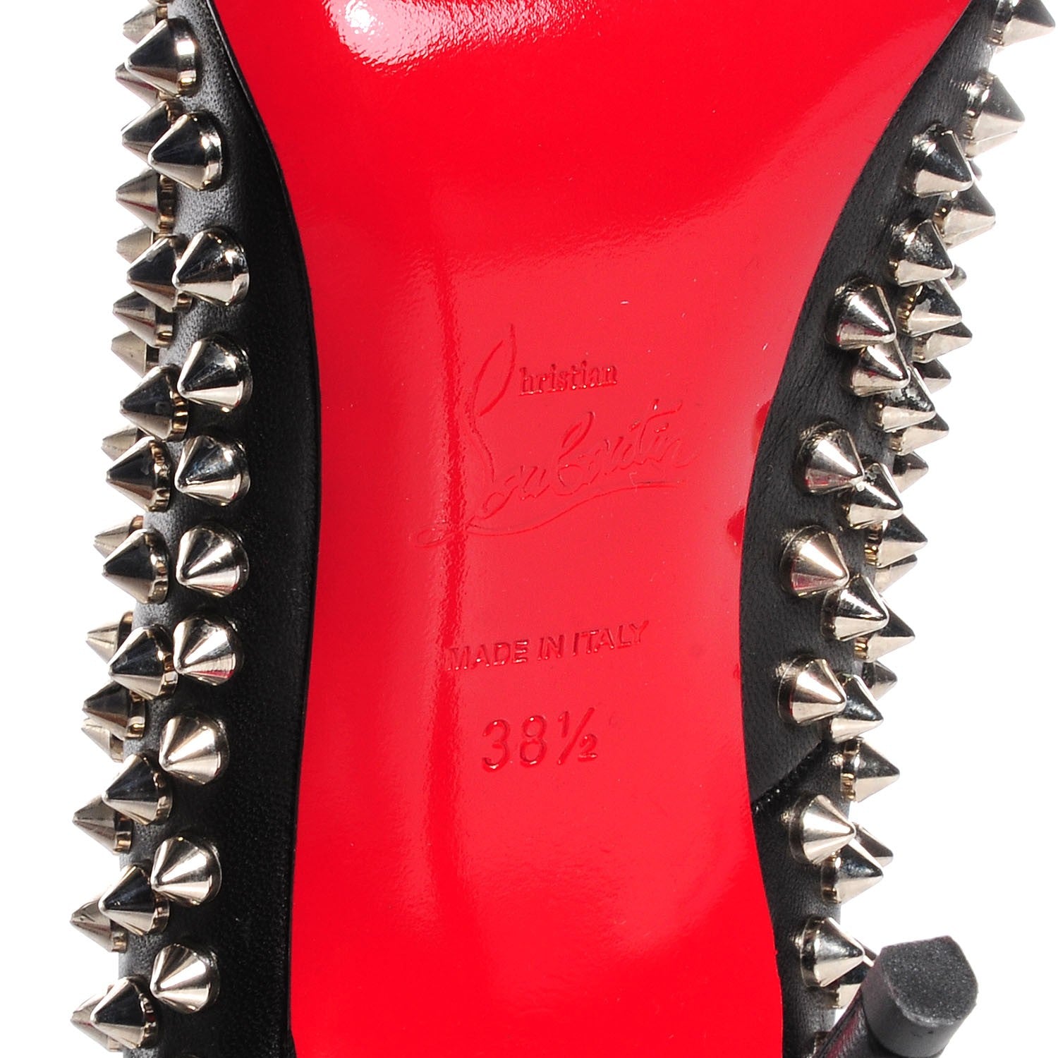 Christian Louboutin Nappa Fifi Spikes 100 Pumps 38.5 Black 6 of 7