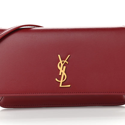 Saint Laurent Smooth Calfskin Monogram Phone Holder Crossbody Opyum Red 9 of 10