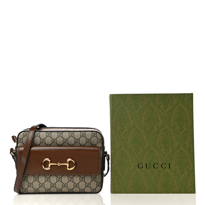 Gucci GG Supreme Monogram Small Horsebit 1955 Shoulder Bag Beige Brown Sugar 22 of 22