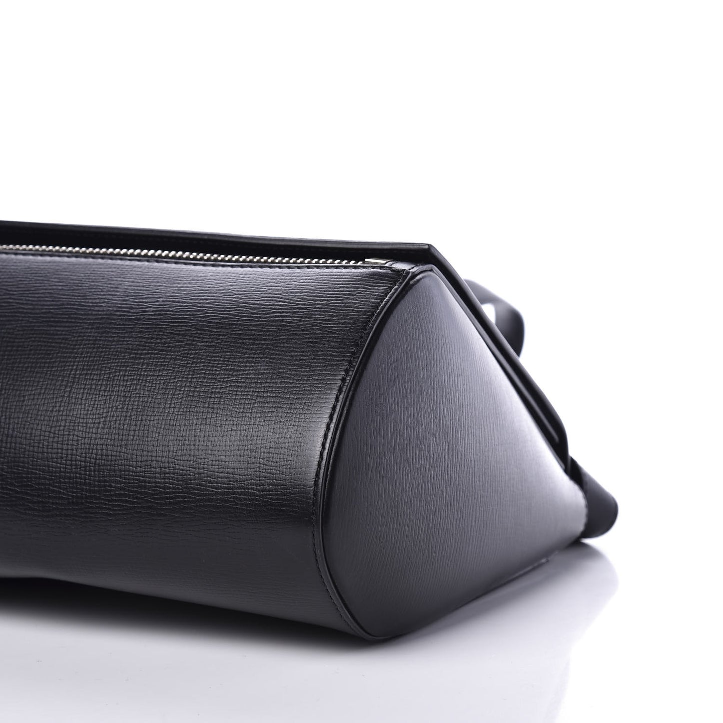 Textured Calfskin Medium Pandora Box Crossbody Bag Black