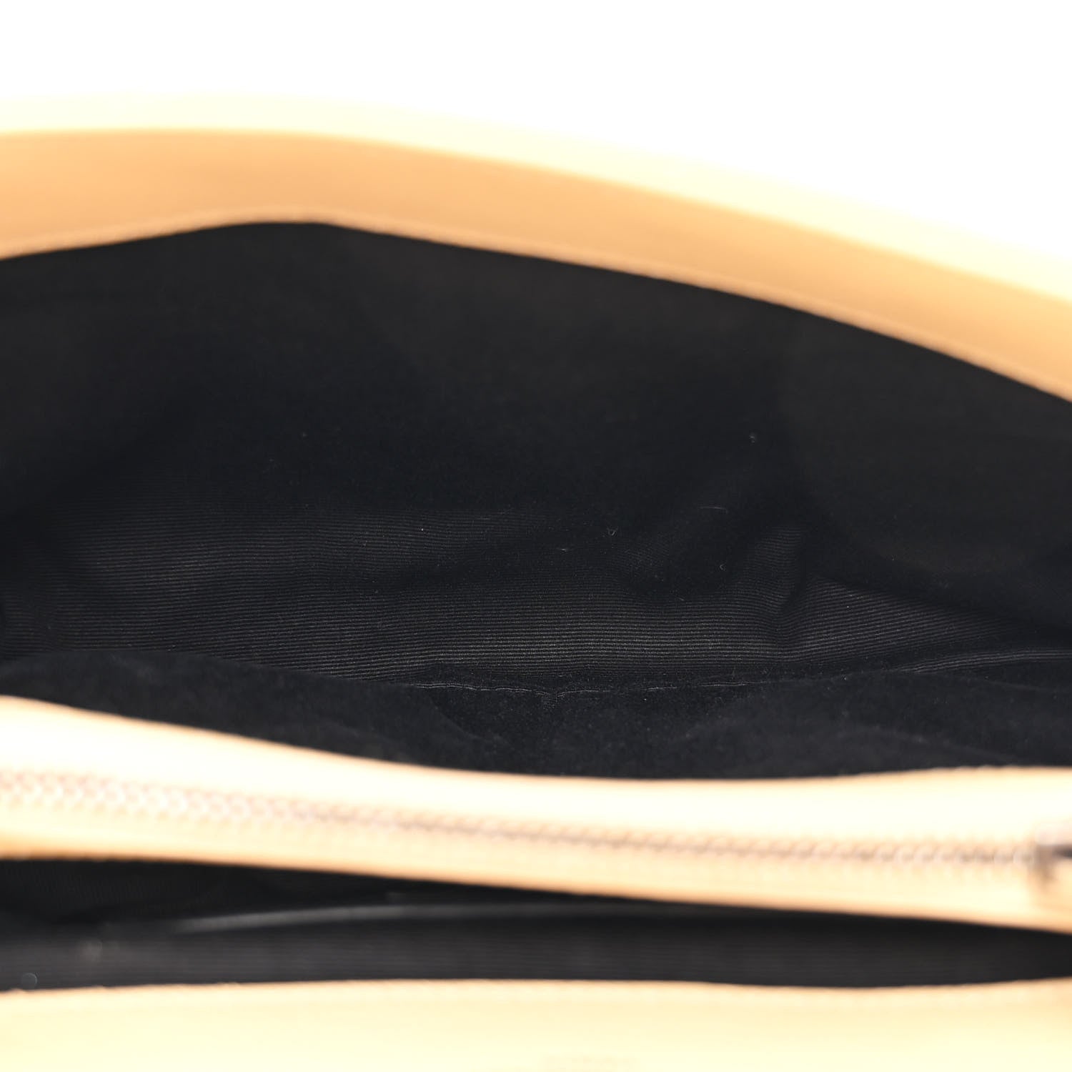 Saint Laurent Sheepskin Matelasse Chevron Monogram Medium College Bag Dark Beige 5 of 13