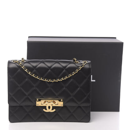 Chanel Lambskin Quilted Medium Golden Class Flap Black 11 of 11