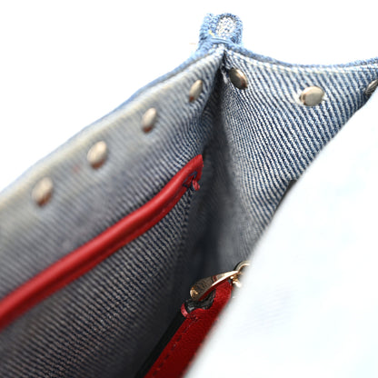 Valentino Garavani Denim Medium Rockstud Spike Shoulder Bag Denim 10 of 10