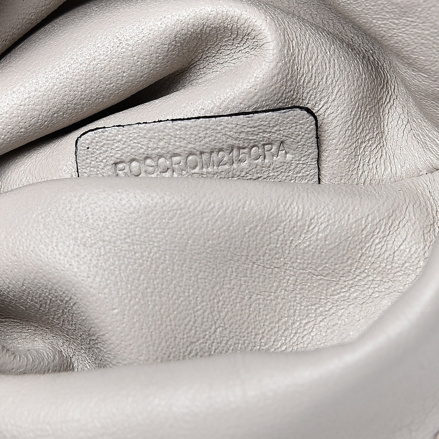 Signature Grain Calfskin Check Embossed Small Canterbury Tote Stone White