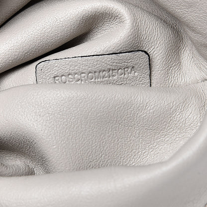 Burberry Signature Grain Calfskin Check Embossed Small Canterbury Tote Stone White 6 of 13