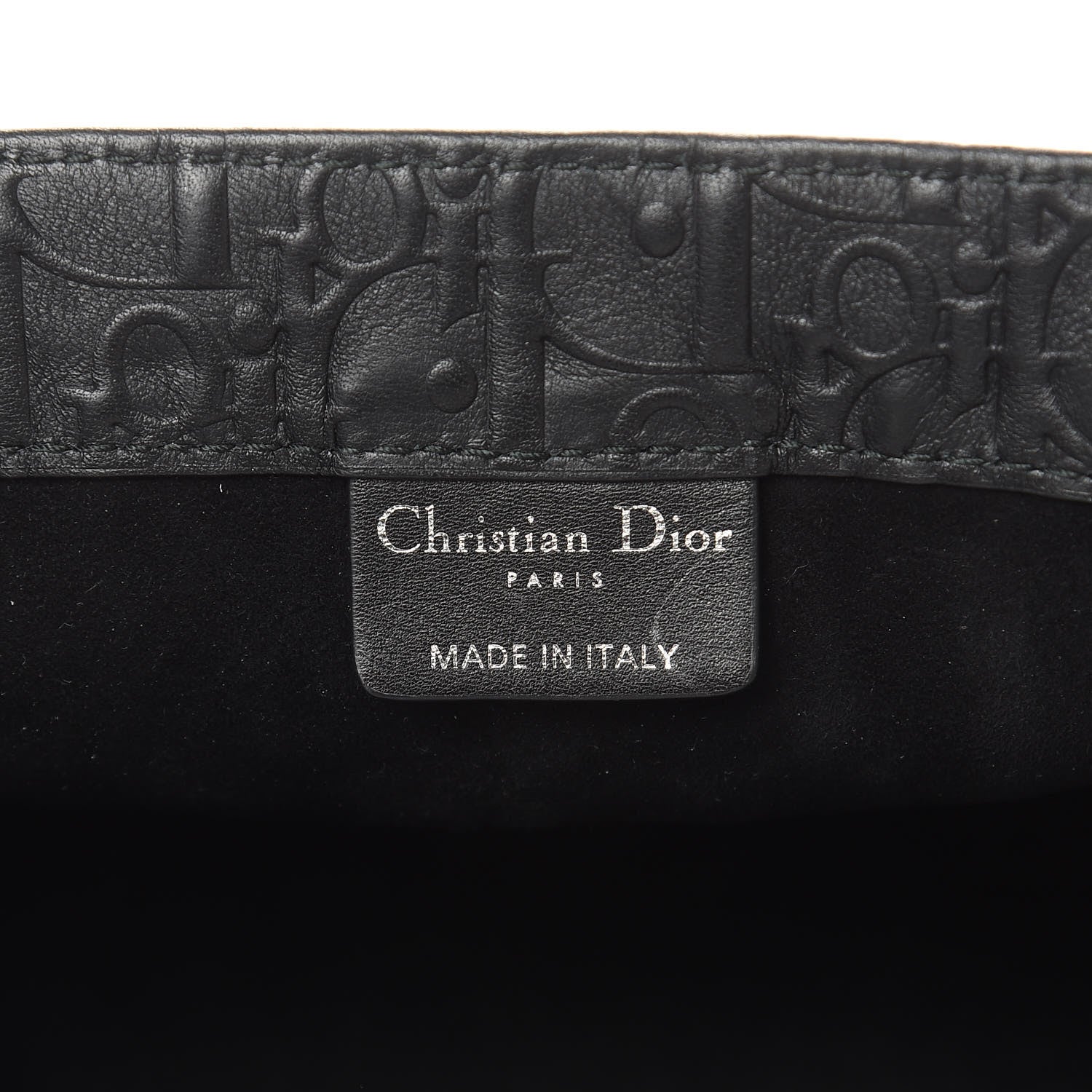 Christian Dior Oblique Calfskin Embossed Book Tote Black 6 of 13