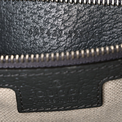 Gucci GG Supreme Monogram Textured Dollar Calfskin Web Ophidia Wristlet Shoulder Bag Grey Black Graphite Grey Grey Black Graphite Grey 7 of 10
