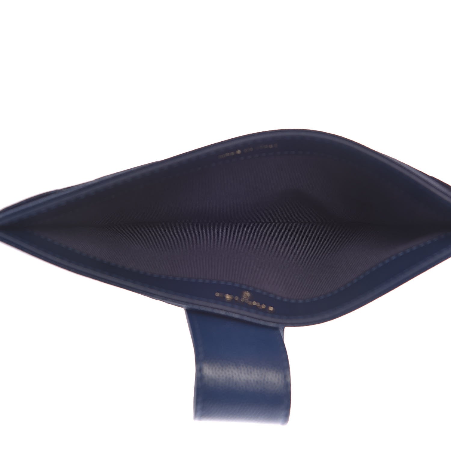 Chanel Iridescent Caviar Quilted Classic Strap Pouch Navy 6 of 10