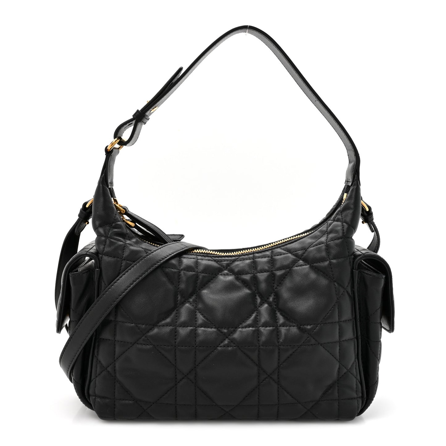 Lambskin Macrocannage Medium D-Dream Bag Black
