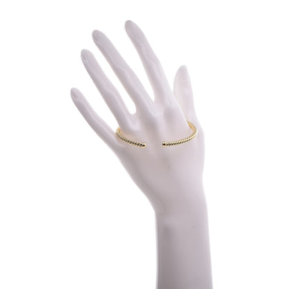 David Yurman 18K Yellow Gold 4mm Cablespira Bracelet 2 of 5