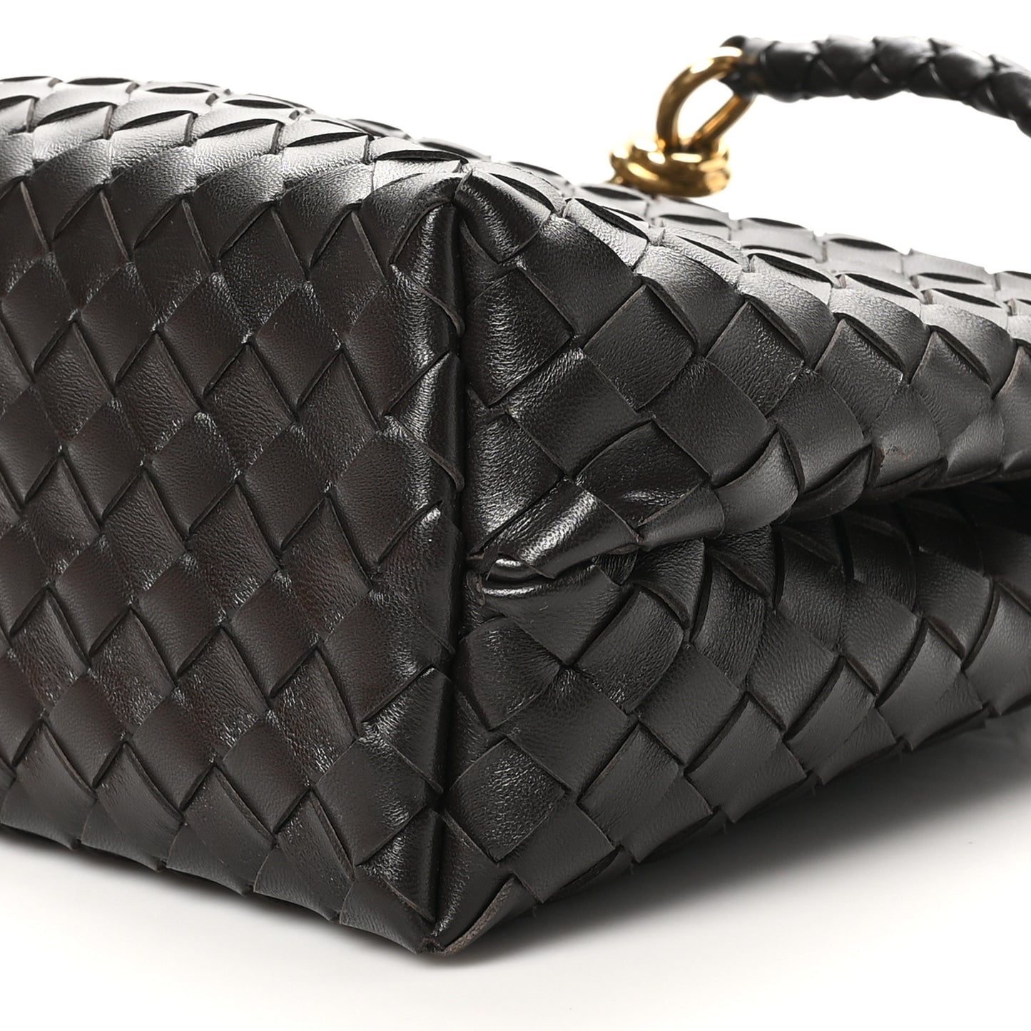 Nappa Intrecciato Medium Andiamo Shoulder Bag Fondant