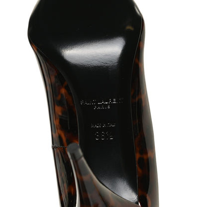 Saint Laurent Patent Tartaruga Kiki 85 Pump 36.5 Manto Naturale 8 of 9