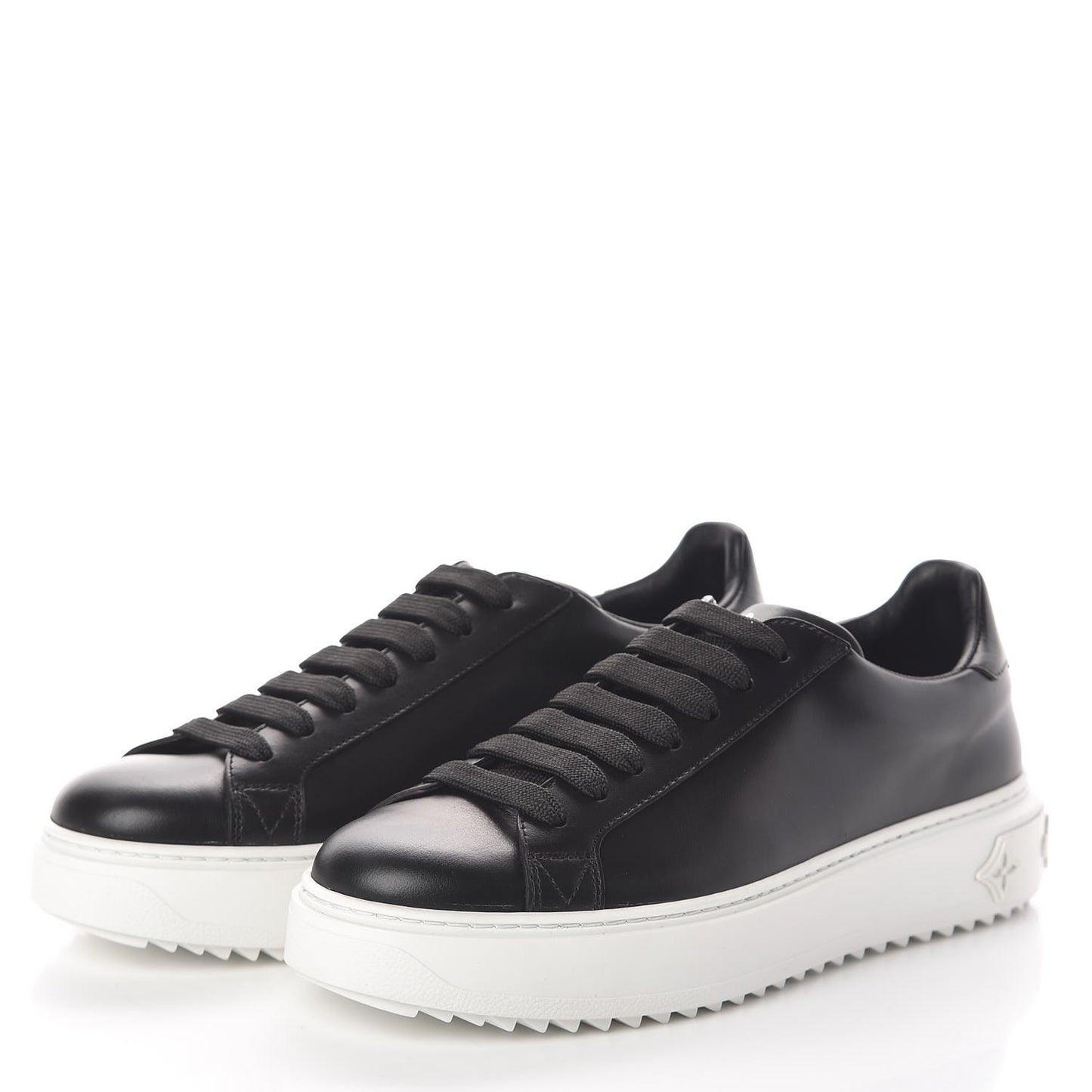 Calfskin Time Out Sneakers 38 Black