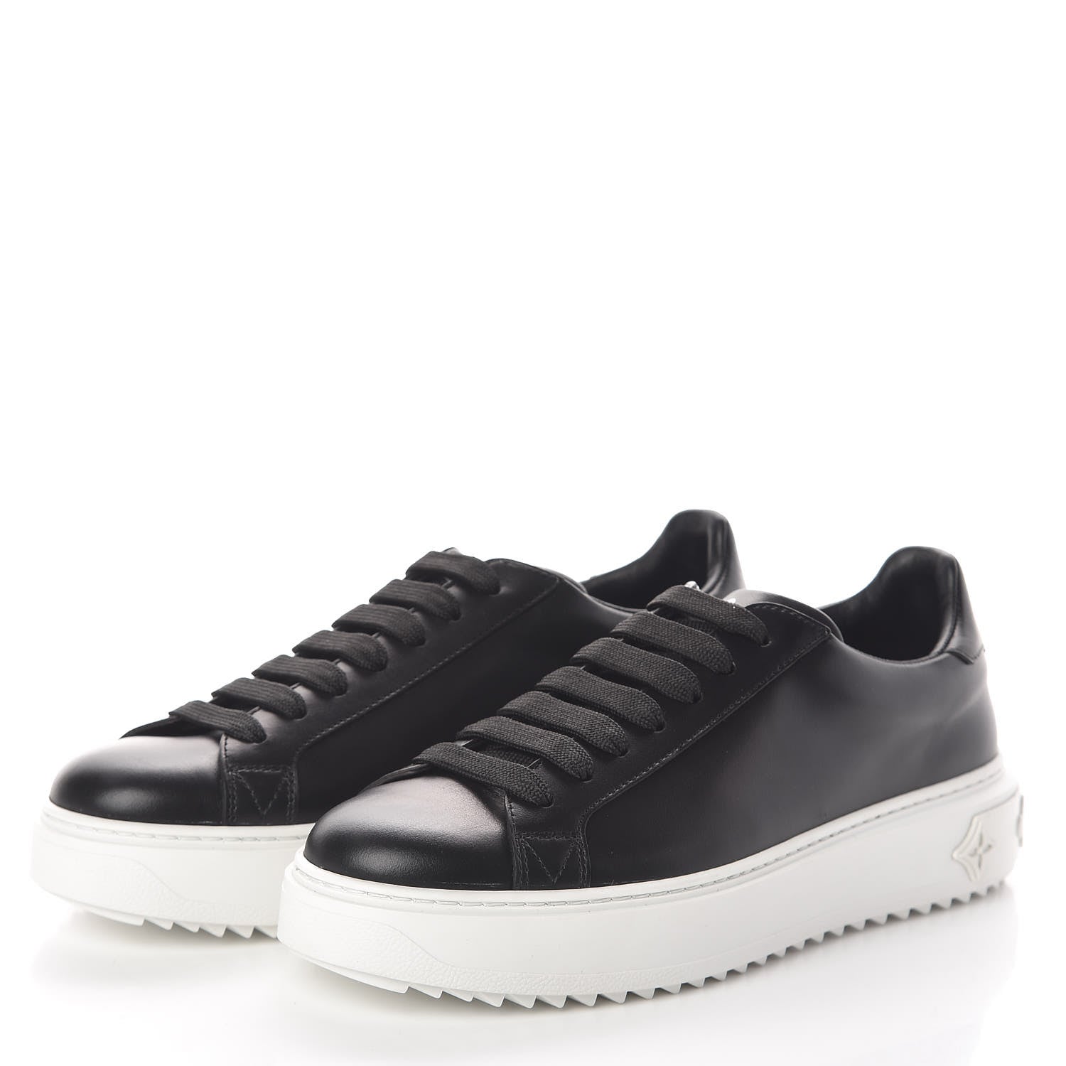 Louis Vuitton Calfskin Time Out Sneakers 38 Black 3 of 7