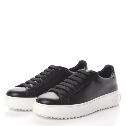 Louis Vuitton Calfskin Time Out Sneakers 38 Black 3 of 7