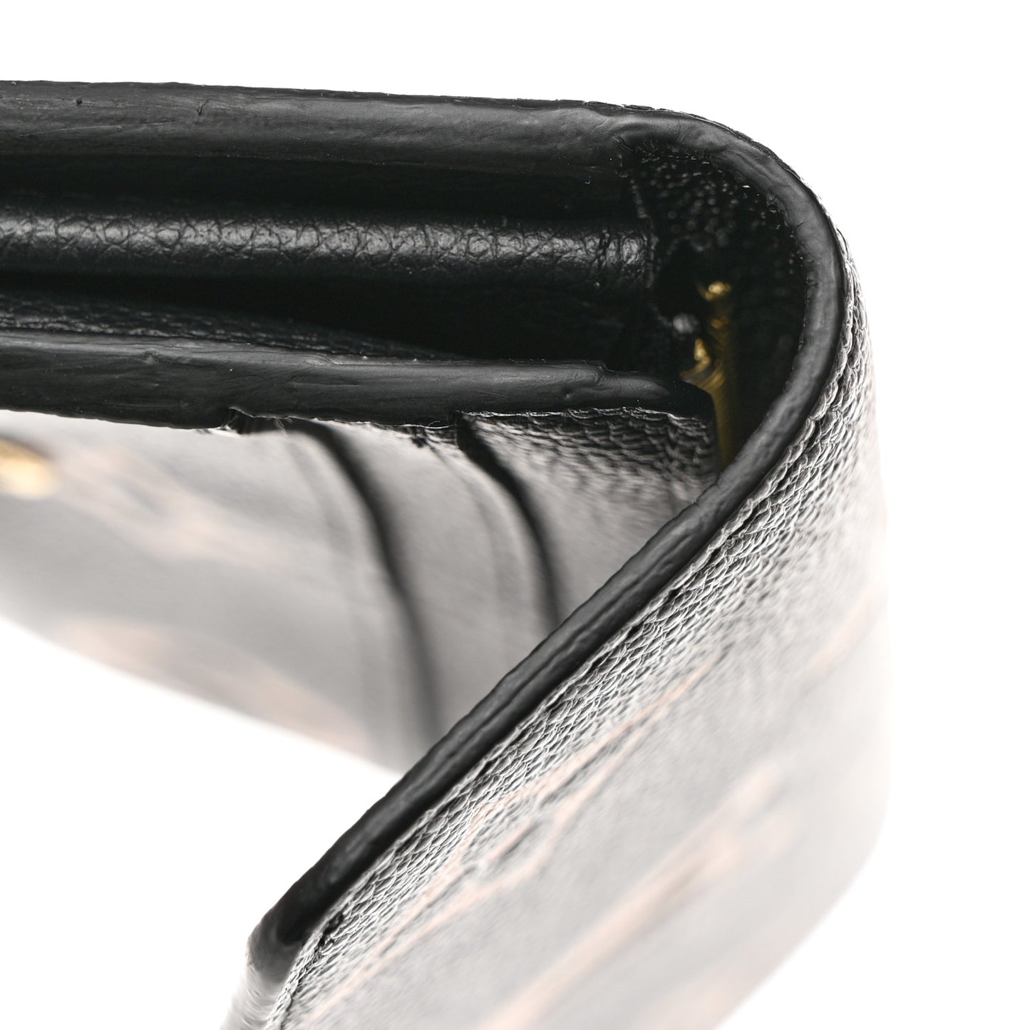 LOUIS VUITTON Monogram Empreinte Giant Sarah Wallet Black Beige
