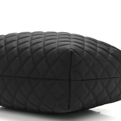 Chanel Nylon Calfskin Quilted Hobo Black 9 of 11