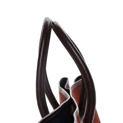 Hermes Toile Buffle Gala Garden Party 30 PM Havane Rouge H 11 of 15