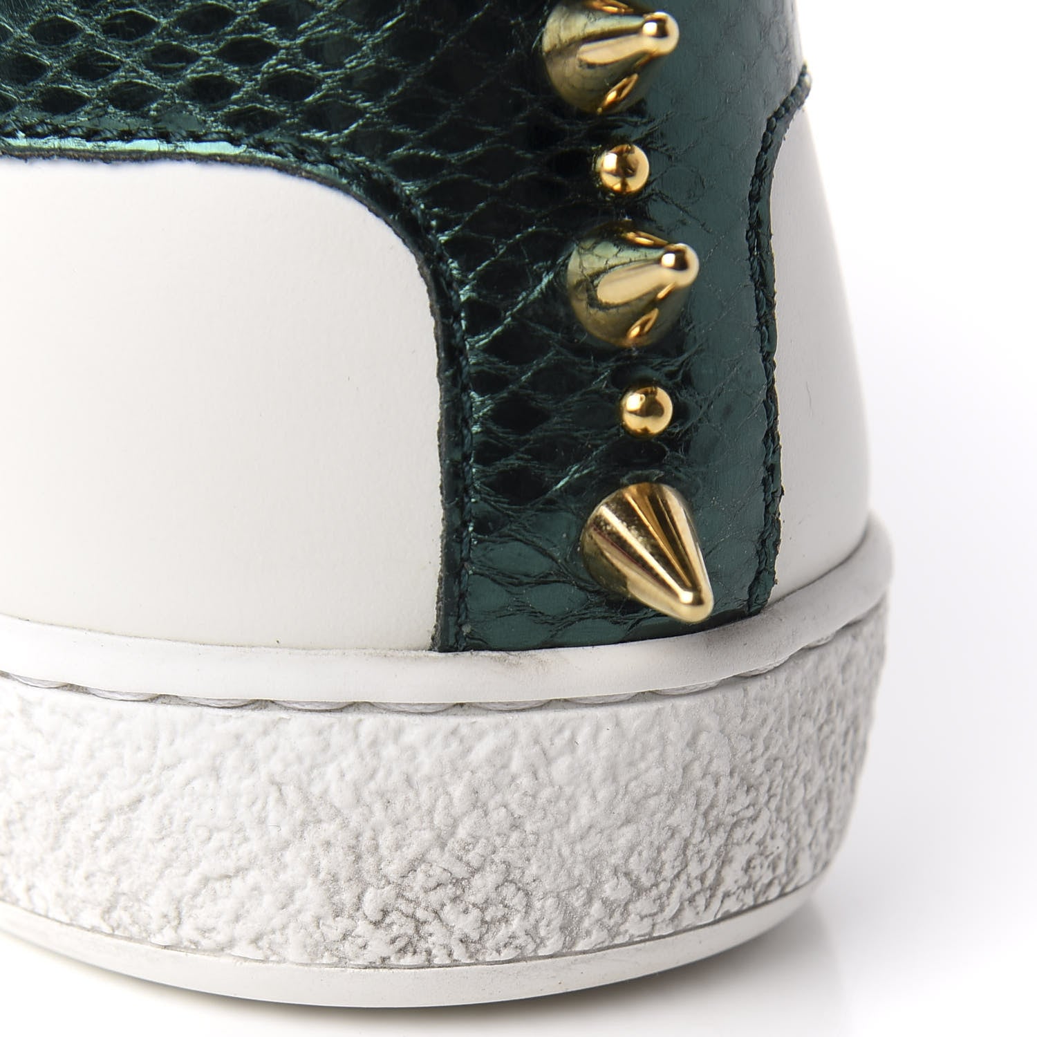 Gucci Calfskin Web Pearl Studded Womens Ace Sneakers 38 White 10 of 14