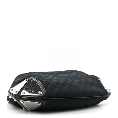 Gucci Monogram Medium Indy Top Handle Hobo Black 4 of 13