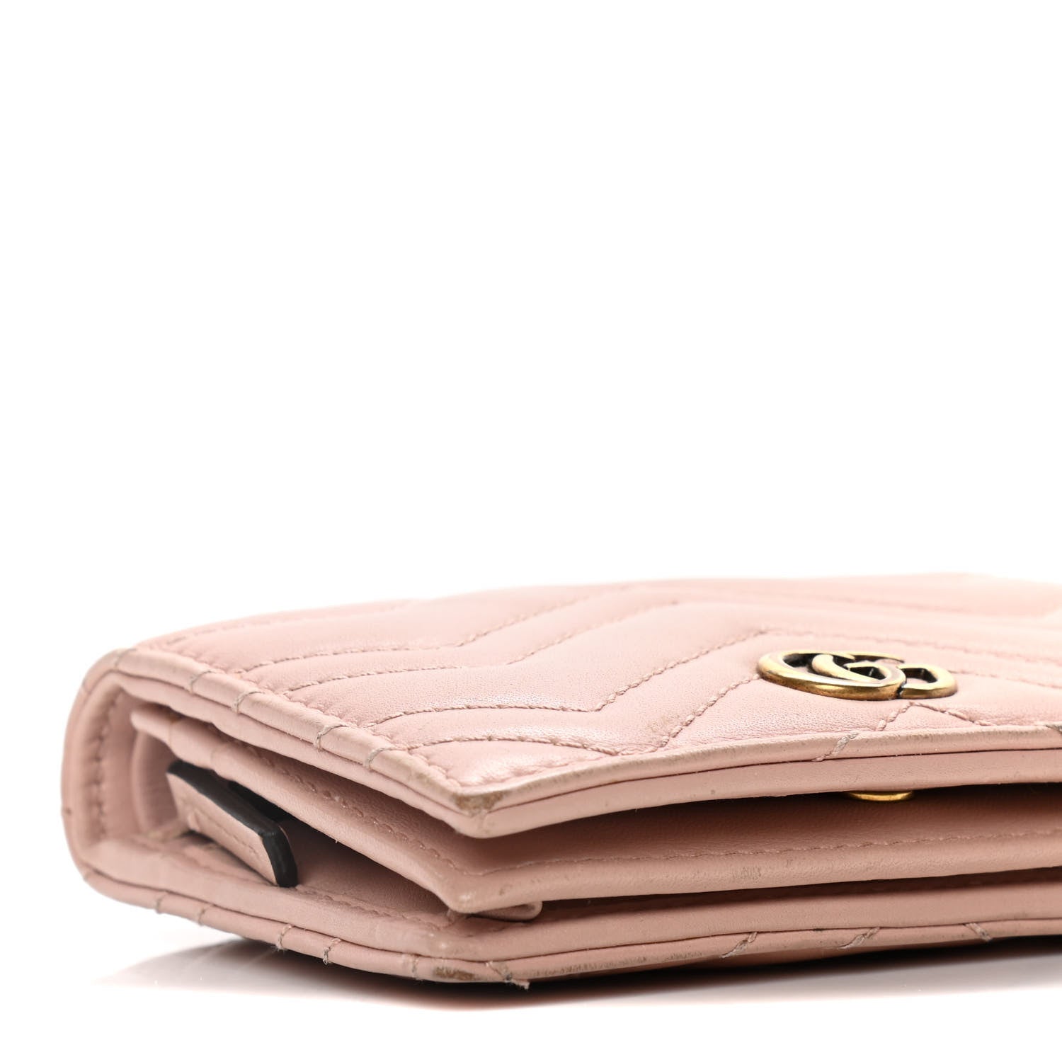 Gucci Calfskin Matelasse GG Marmont Card Case Wallet Perfect Pink 9 of 16