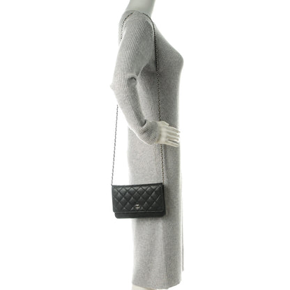Chanel Caviar Quilted Wallet On Chain WOC Black 2 of 8