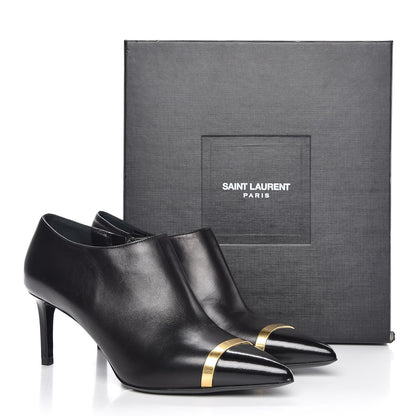 Saint Laurent Nappa Cap Toe Ankle Boots 38.5 Black 9 of 9