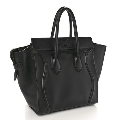 Celine Drummed Calfskin Mini Luggage Black 3 of 11