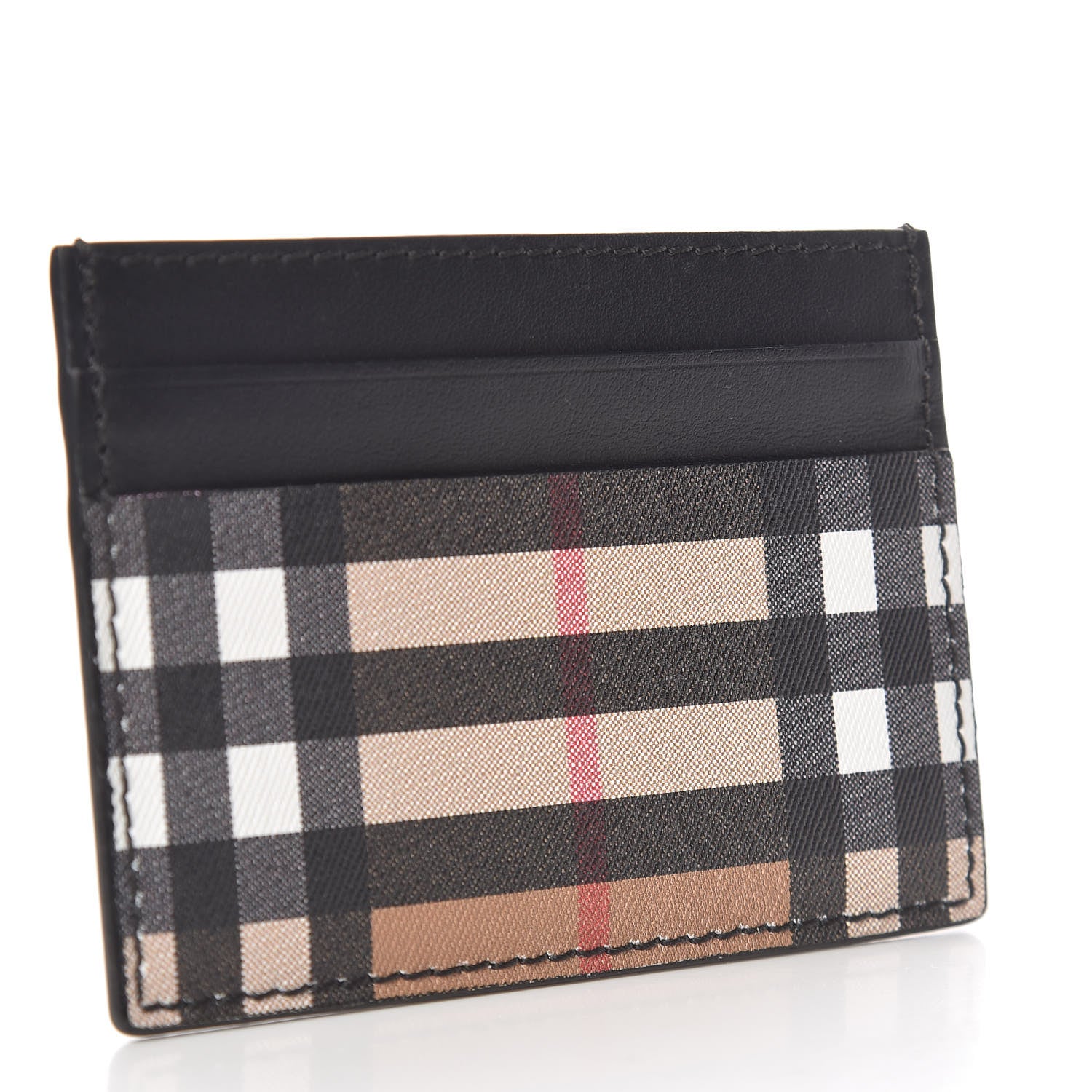 Burberry Vintage Check Calfskin Card Case Black 3 of 7