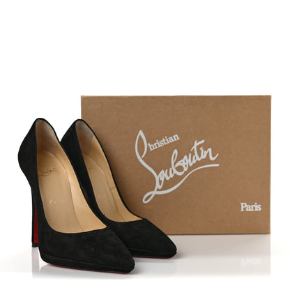 Christian Louboutin Suede Pigalle 100 Pumps 37 Black 8 of 8