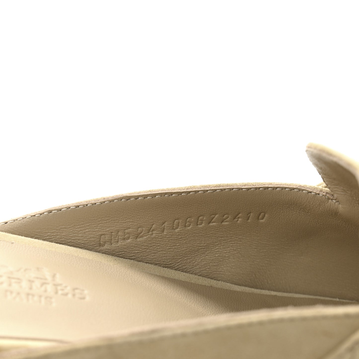 Suede Goatskin Oz Mules 36.5 Beige Lin