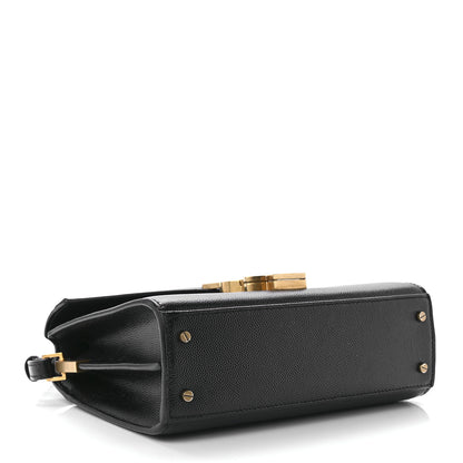 Saint Laurent Grain de Poudre Mini Classic Monogram Cassandra Top Handle Black 4 of 13