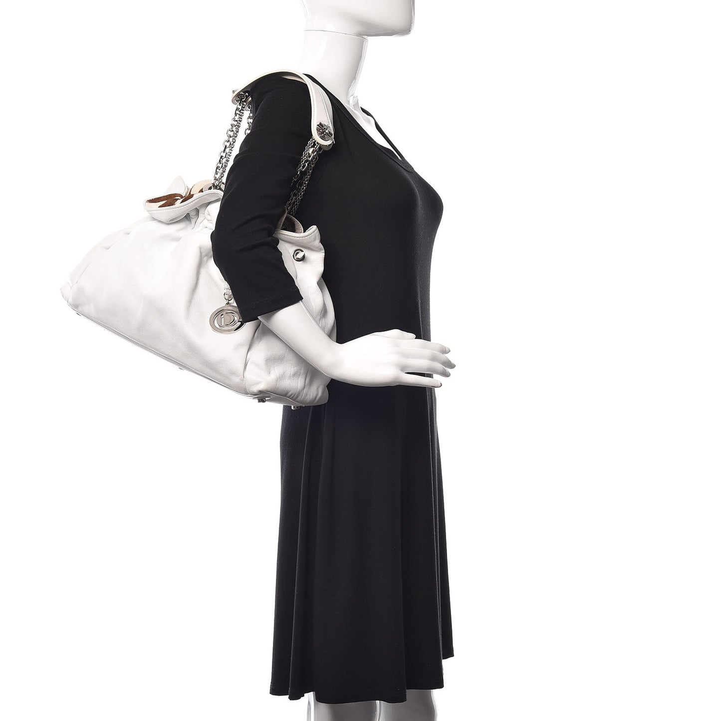 Lambskin Pony Hair Medium Le Trente Tote White