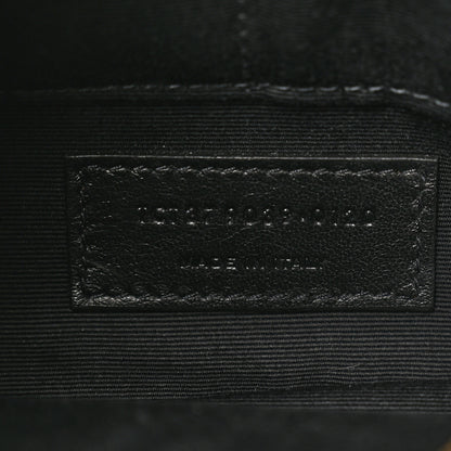 Saint Laurent Calfskin Matelasse Chevron Monogram A5 Wristlet Black 7 of 9