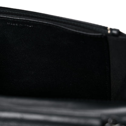 Chanel Caviar Quilted Boy Wallet On Chain WOC So Black 16 of 22