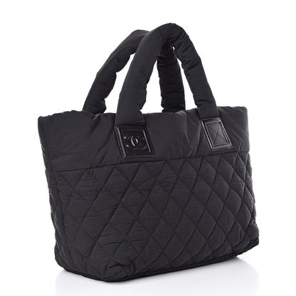 Chanel Nylon Quilted Coco Cocoon Bowler Black 3 of 9