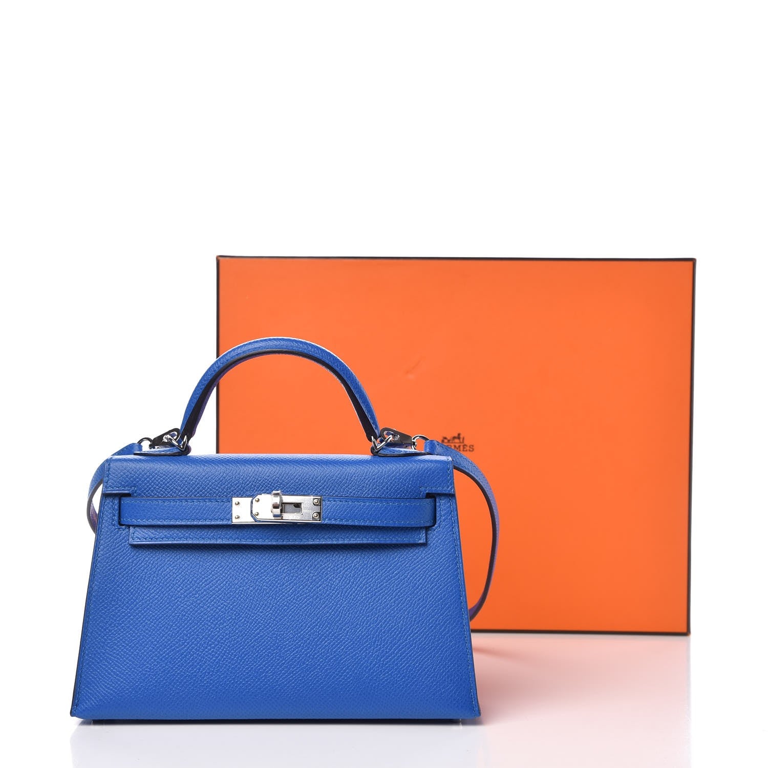 Hermes Epsom Mini Kelly Sellier 20 Bleu Zellige 8 of 8