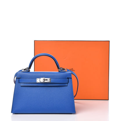 Hermes Epsom Mini Kelly Sellier 20 Bleu Zellige 8 of 8