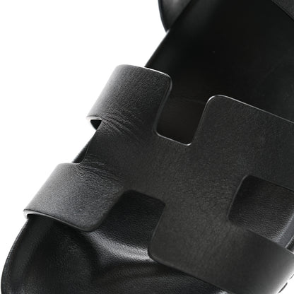 Hermes Calfskin Womens Takara Sandals 41 Black 9 of 11