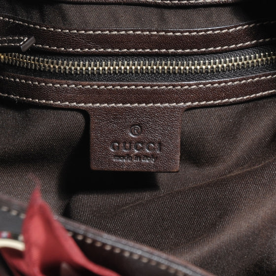 Gucci Monogram Positano Hobo Brown 6 of 7