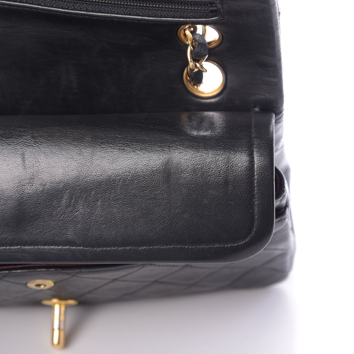 Chanel Lambskin Quilted Small Double Flap Black 14 of 17