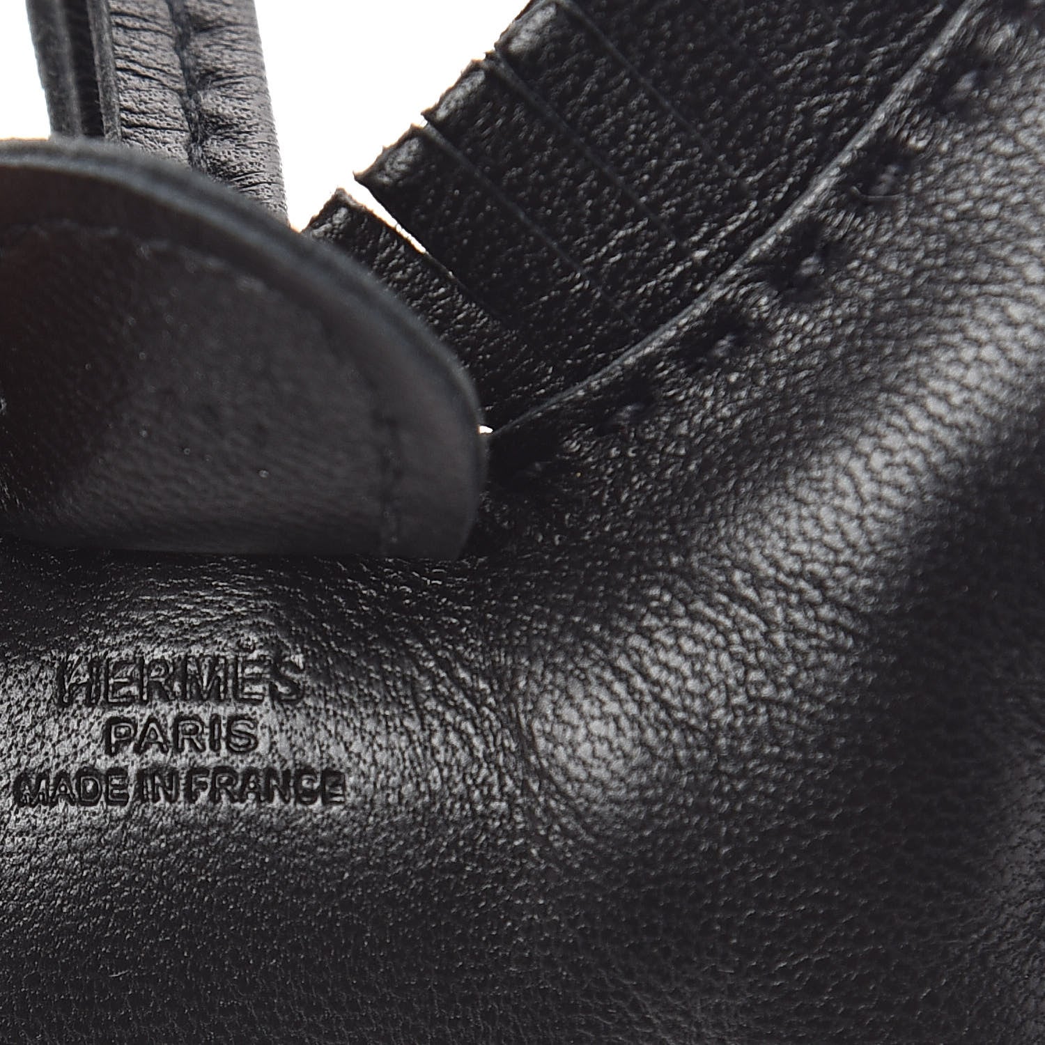 Hermes Milo Lambskin Grigri Rodeo Horse Bag Charm PM So Black 3 of 3