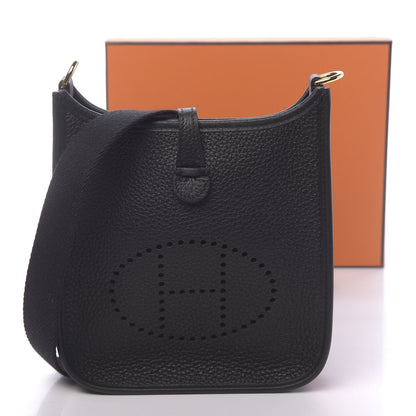 Hermes Taurillon Clemence Evelyne TPM Black 11 of 11