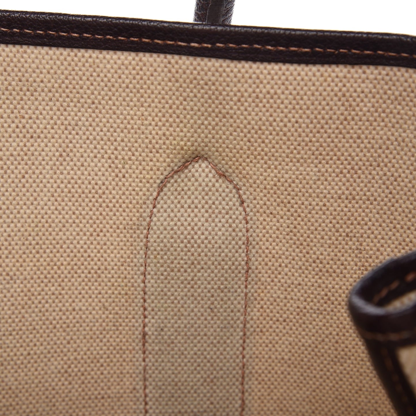 Buffle Skipper Toile Garden Party 36 MM Tote Marron Fonce