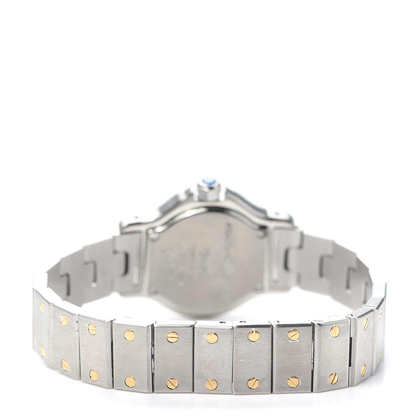 Stainless Steel 18K Yellow Gold 25mm Santos Octagon Quartz Watch
