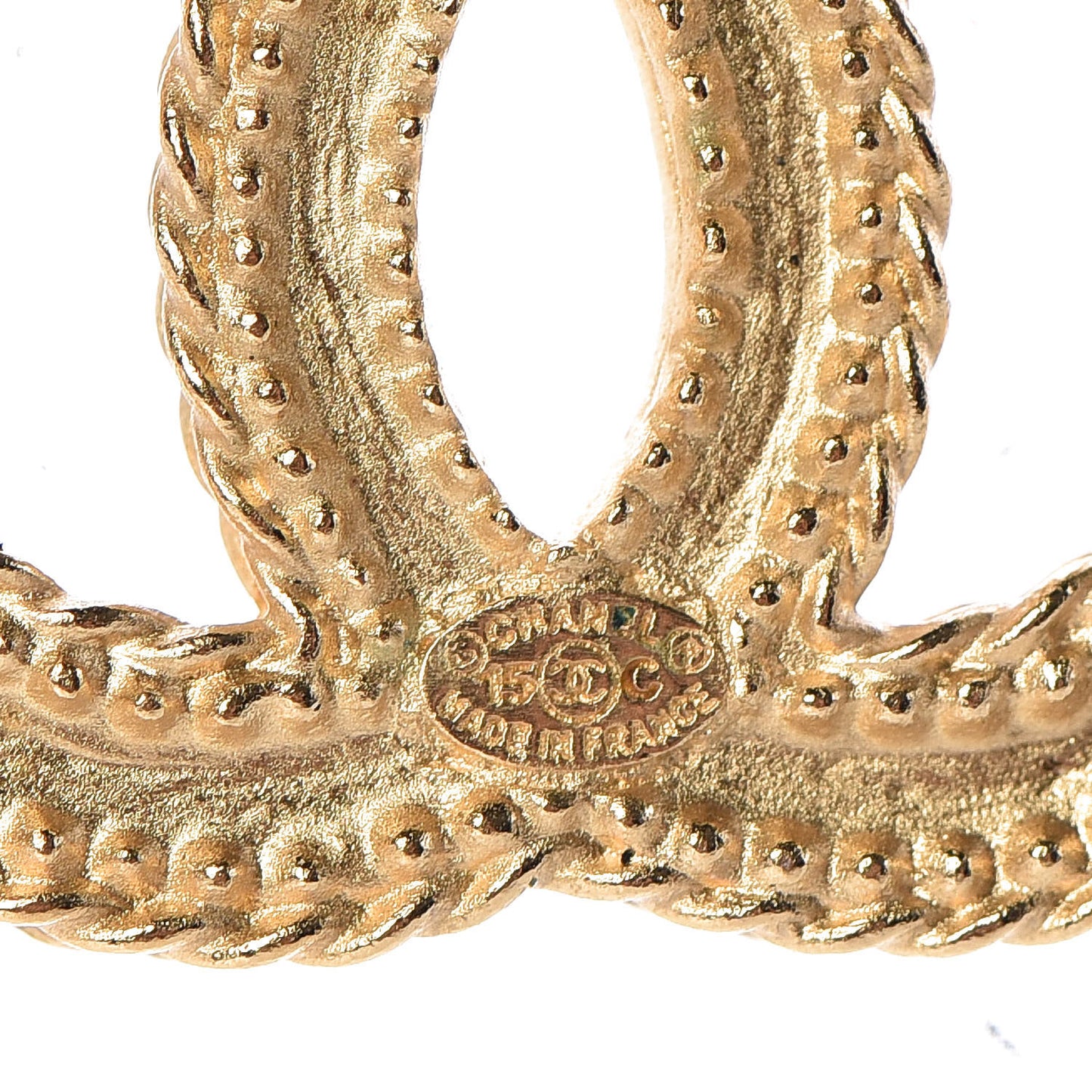 CC Drop Earrings Matte Gold