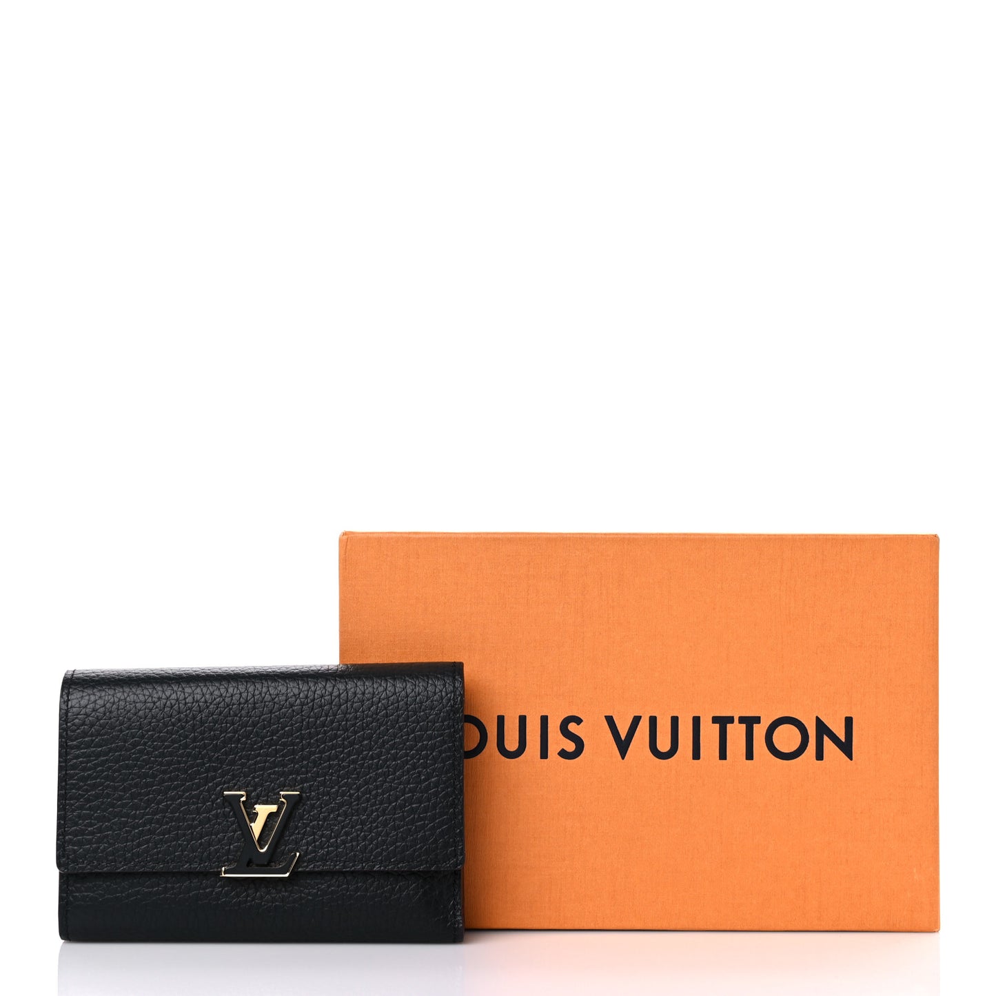 Taurillon Capucines Compact Wallet Black