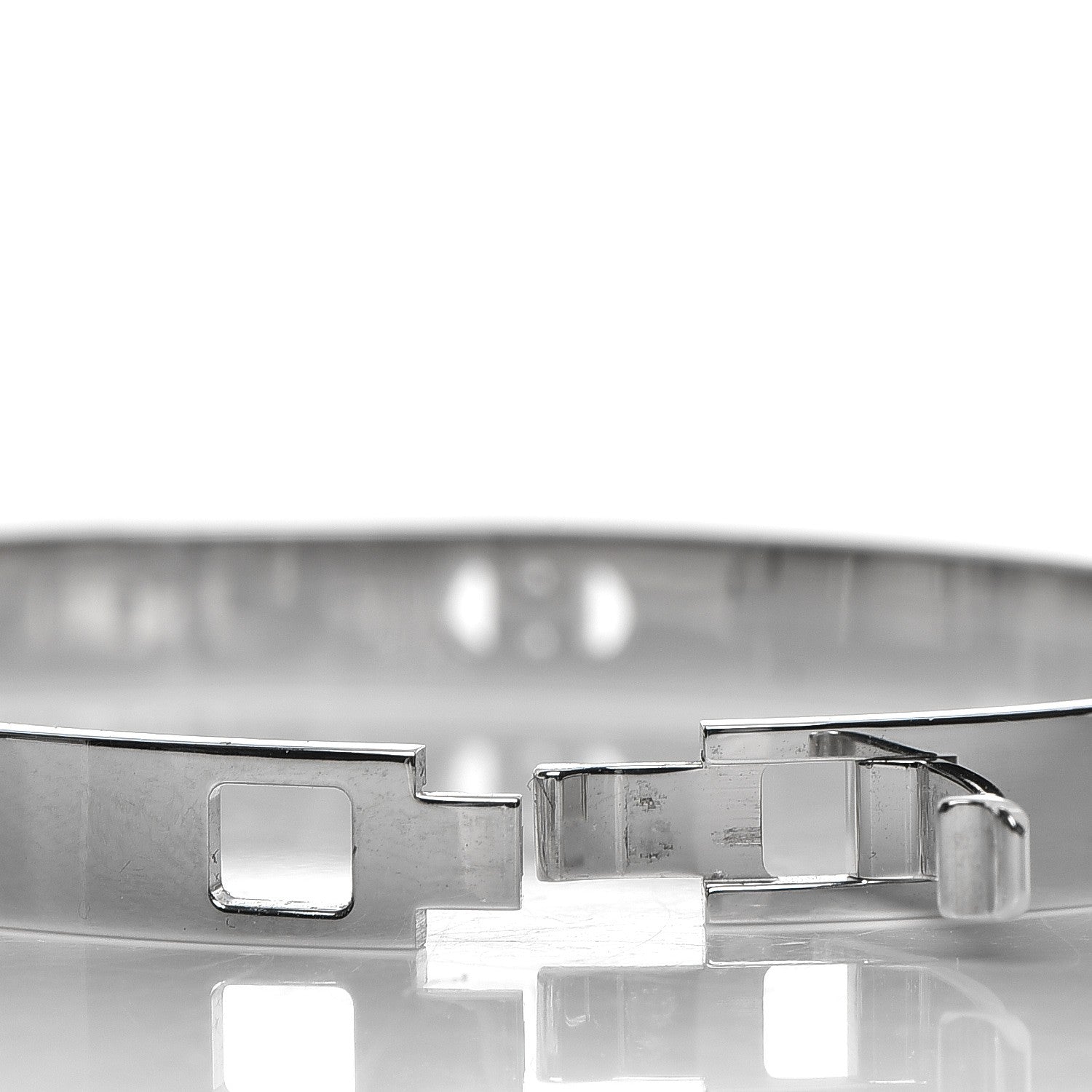 Hermes 18K White Gold Diamond PM H D'Ancre Bracelet ST 4 of 5