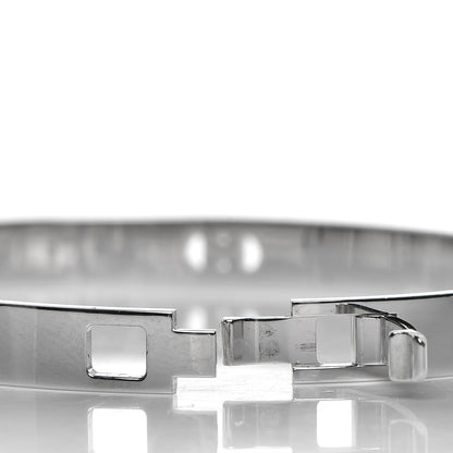 Hermes 18K White Gold Diamond PM H D'Ancre Bracelet ST 4 of 5