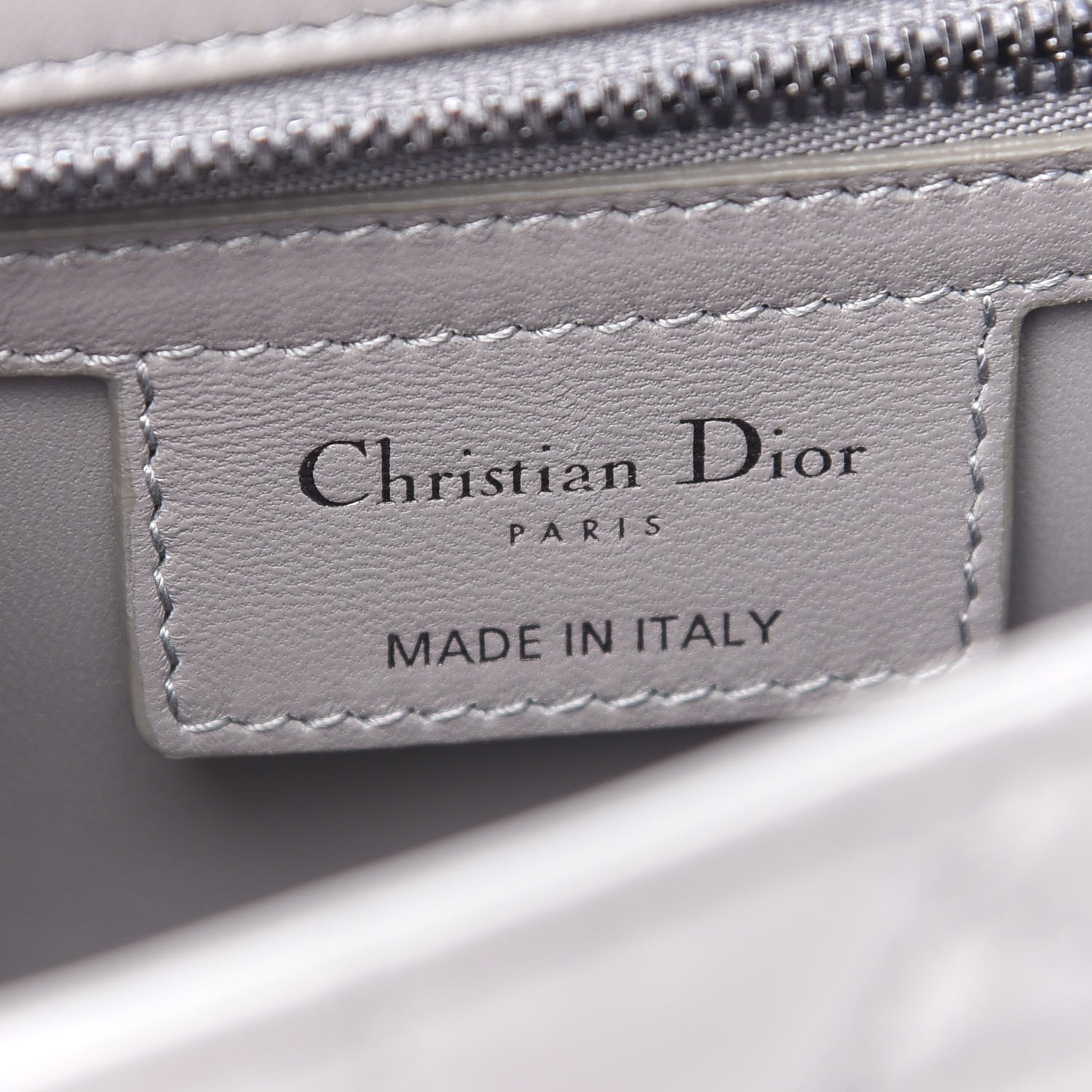 Christian Dior Lambskin Cannage Caro Bag Grey 6 of 9